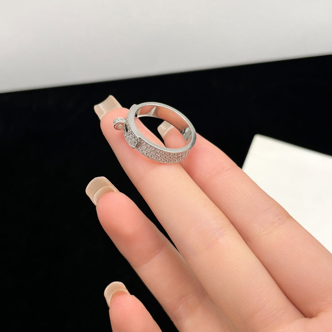 [⭐Hyrra Jewelry]KELLY SILVER DIAMOND RING