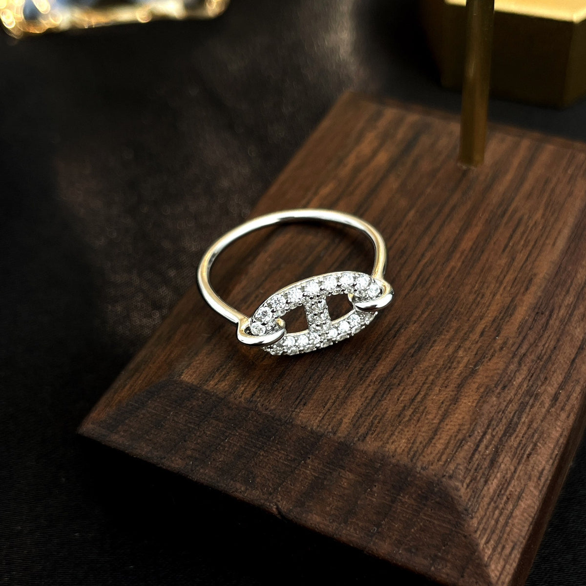 [⭐Hyrra Jewelry]RONDE SMALL SILVER DIAMOND RING