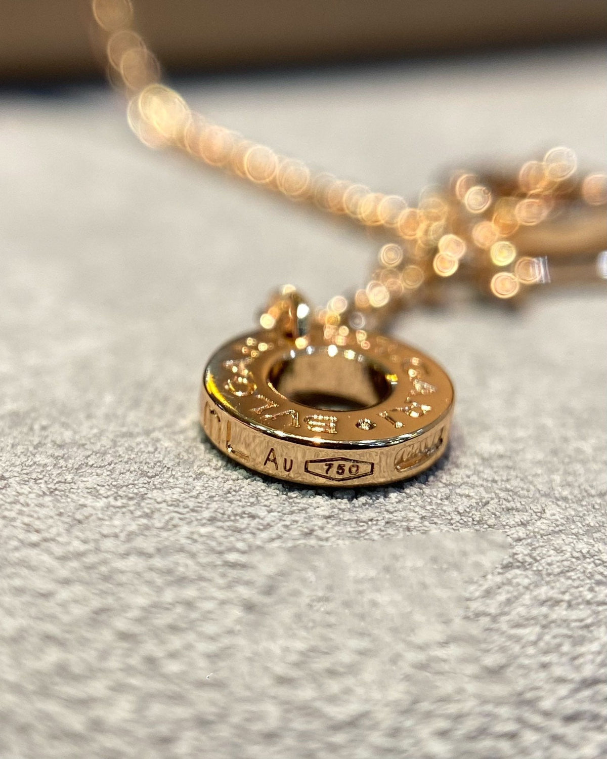 [⭐Hyrra Jewelry]DREAM MOP DIAMOND PAVED PINK GOLD NECKLACE