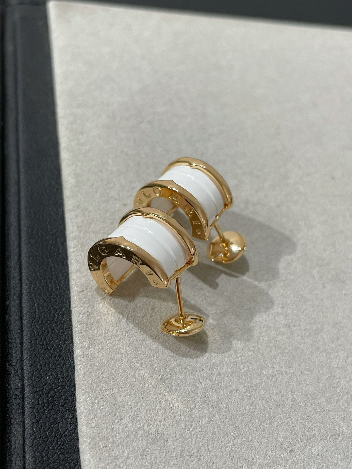[⭐Hyrra Jewelry]ZERO 1 PINK GOLD CERAMIC EARRINGS
