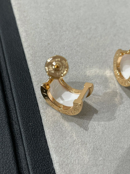 [⭐Hyrra Jewelry]ZERO 1 PINK GOLD CERAMIC EARRINGS