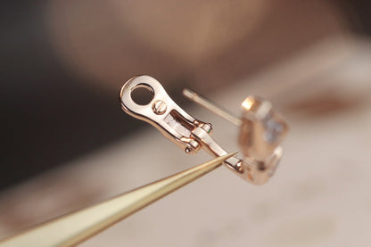 [⭐Hyrra Jewelry]SERPENT PINK GOLD DIAMOND EARRINGS