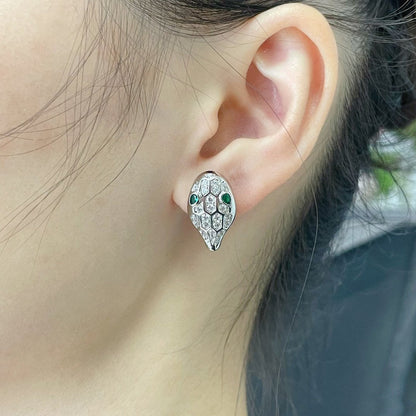[⭐Hyrra Jewelry]SERPENT DIAMOND STUD EARRINGS