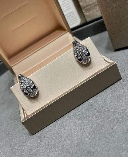 [⭐Hyrra Jewelry]SERPENT DIAMOND STUD EARRINGS