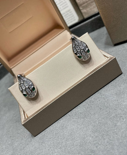 [⭐Hyrra Jewelry]SERPENT DIAMOND STUD EARRINGS