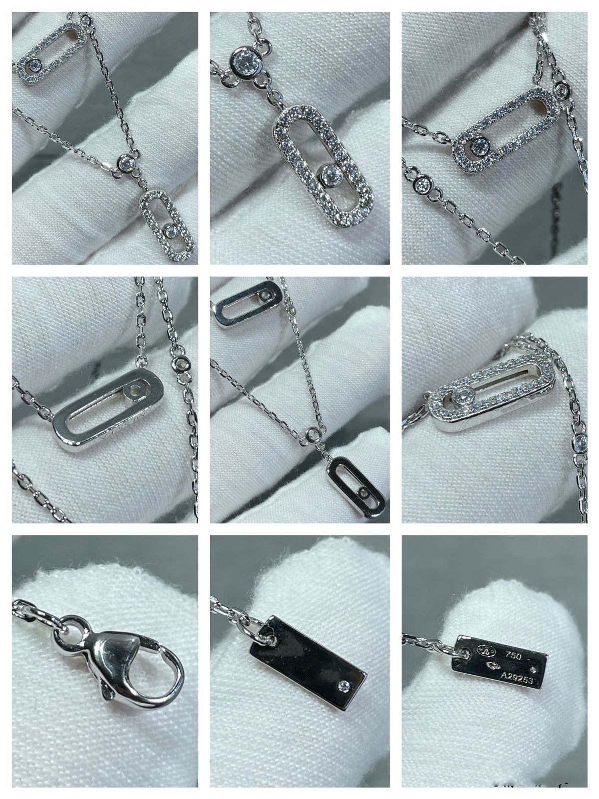 [⭐Hyrra Jewelry]MOVE 2 ROW DIAMOND NECKLACE