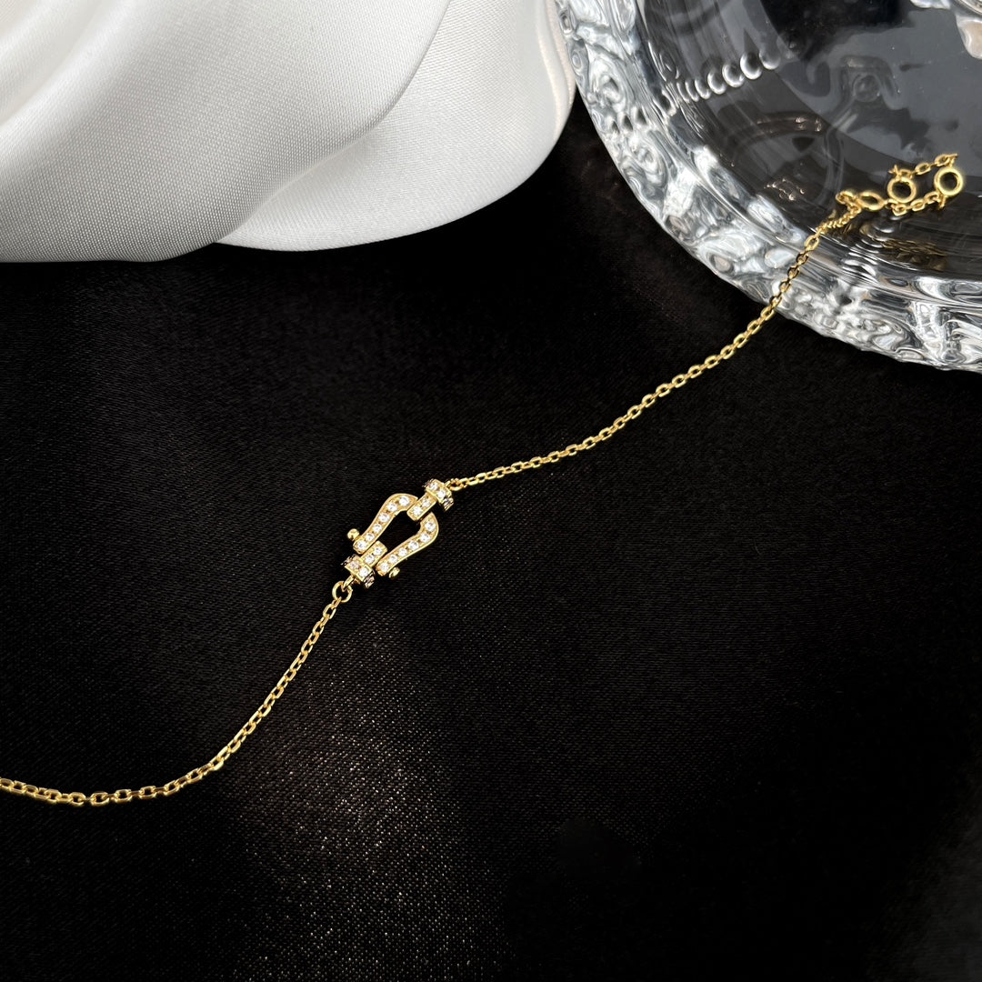[⭐Hyrra Jewelry]FORCE 10 FULL DIAMOND BUCKLE CHAIN LINK MINI MODEL