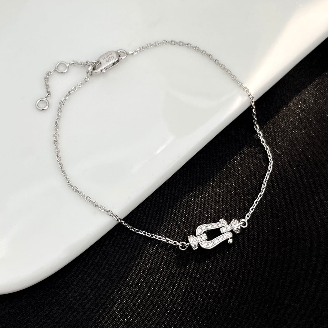 [⭐Hyrra Jewelry]FORCE 10 FULL DIAMOND BUCKLE CHAIN LINK MINI MODEL