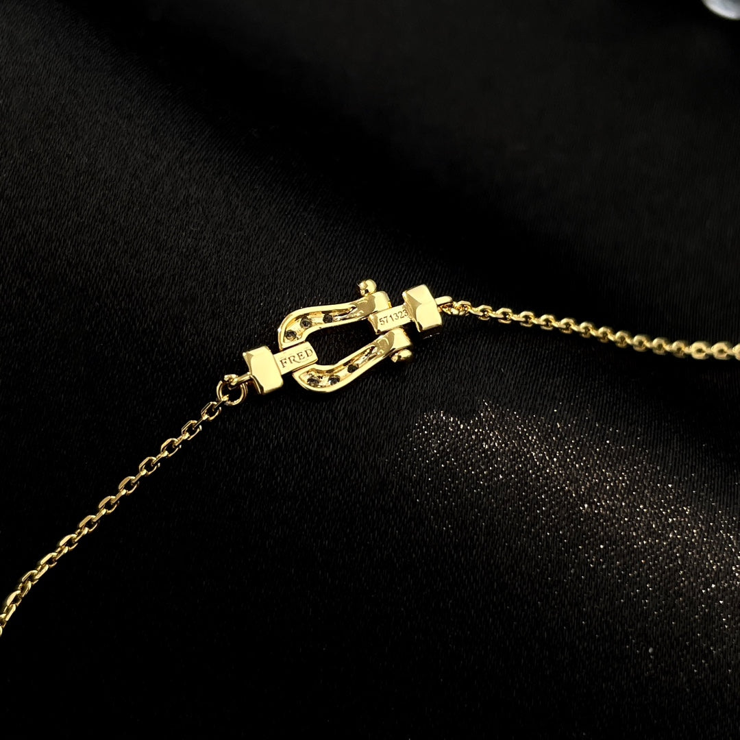 [⭐Hyrra Jewelry]FORCE 10 FULL DIAMOND BUCKLE CHAIN LINK MINI MODEL
