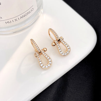 [⭐Hyrra Jewelry]FORCE 10 FULL DIAMOND DROP EARRINGS MEDIUM MODEL
