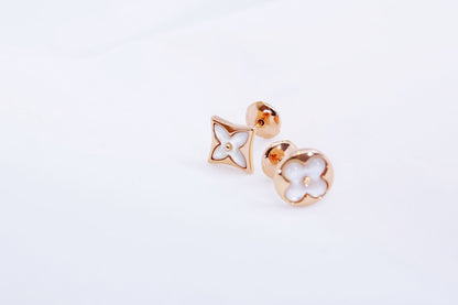 [⭐Hyrra Jewelry]STAR AND SUN PINK GOLD MOP STUD EARRINGS