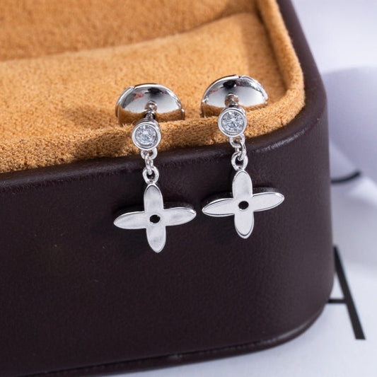 [⭐Hyrra Jewelry]VIDYLLE SILVER DIAMOND MINI DROP EARRINGS