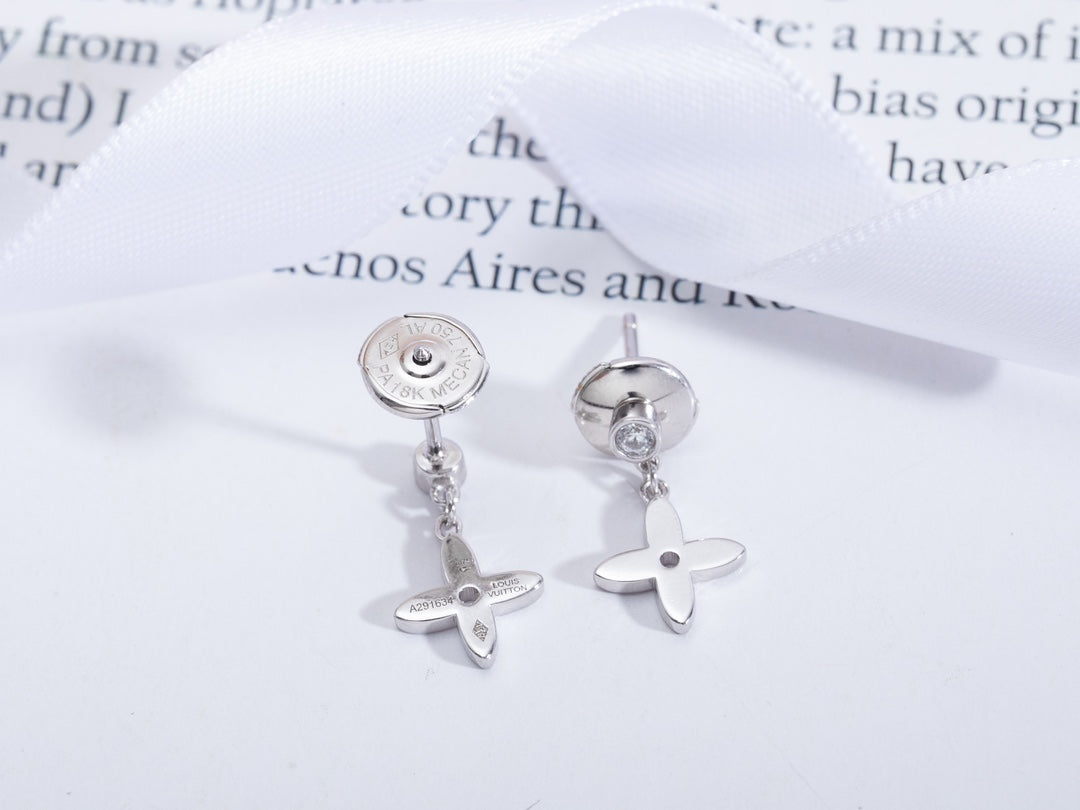 [⭐Hyrra Jewelry]VIDYLLE SILVER DIAMOND MINI DROP EARRINGS