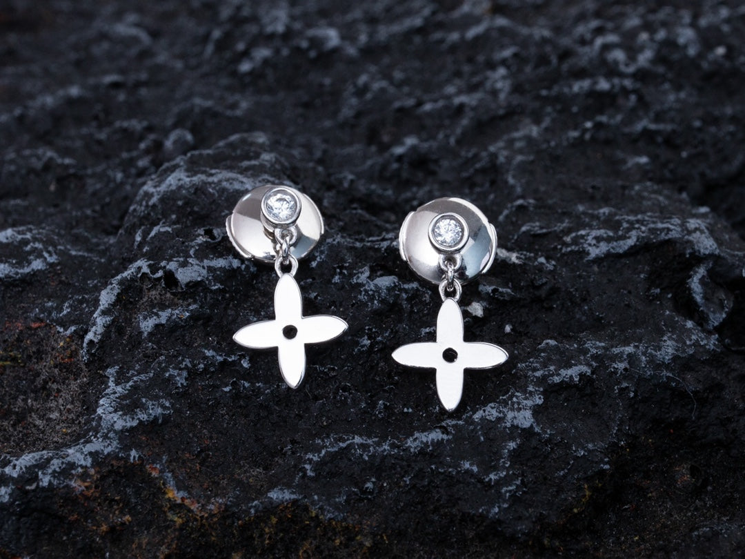 [⭐Hyrra Jewelry]VIDYLLE SILVER DIAMOND MINI DROP EARRINGS