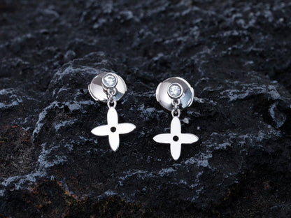 [⭐Hyrra Jewelry]VIDYLLE SILVER DIAMOND MINI DROP EARRINGS