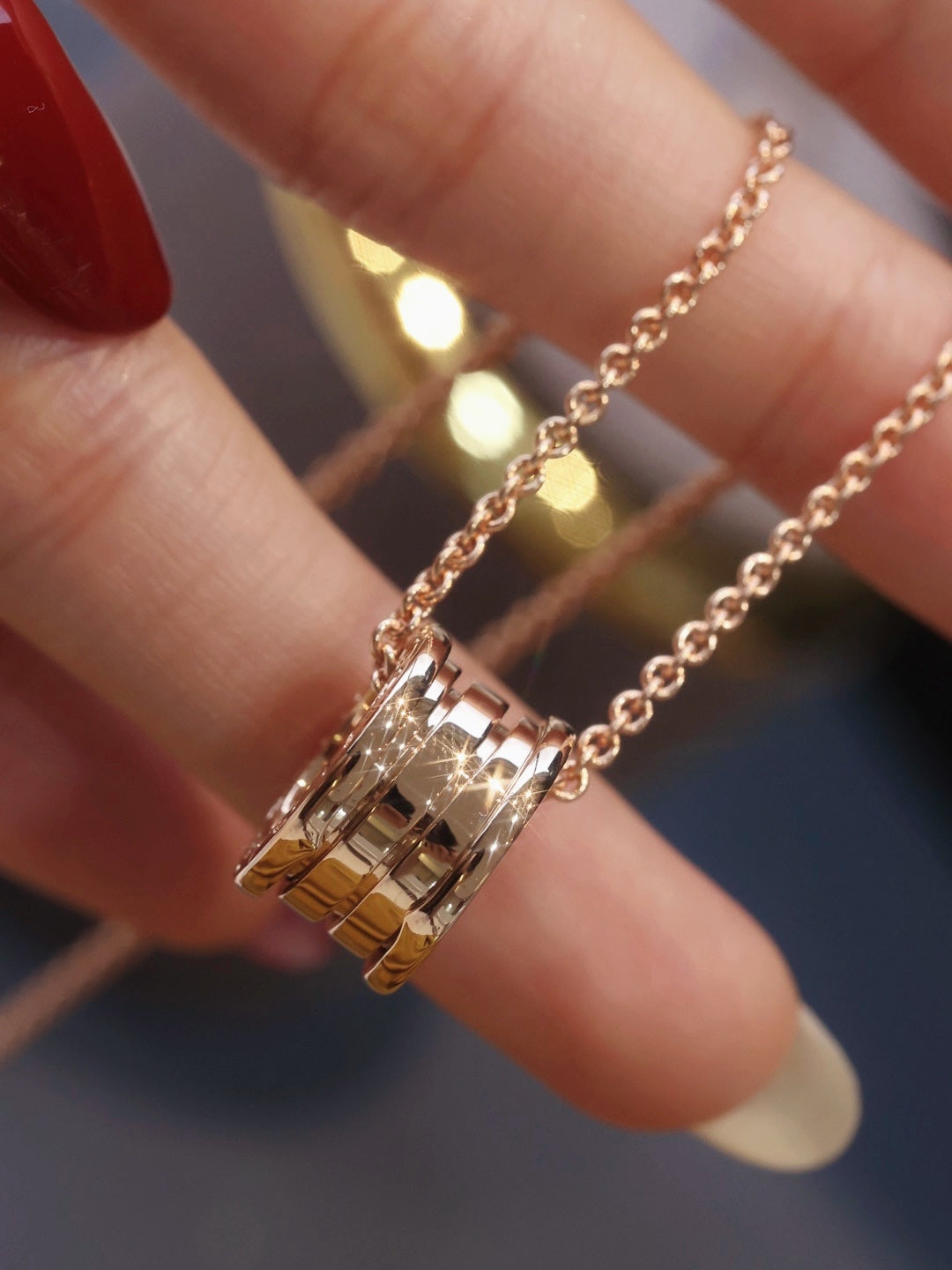 [⭐Hyrra Jewelry]ZERO 1 PINK GOLD NECKLACE