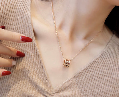 [⭐Hyrra Jewelry]ZERO 1 PINK GOLD NECKLACE