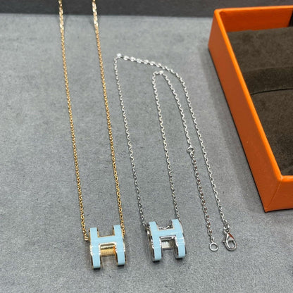 [⭐Hyrra Jewelry]POP H SKY BLUE NECKLACE