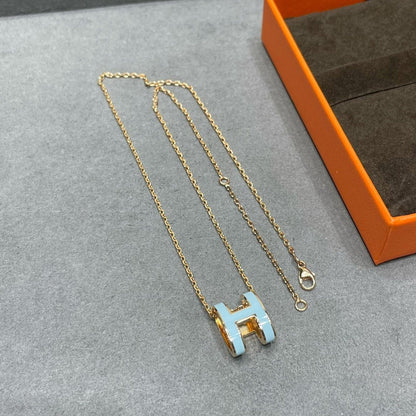 [⭐Hyrra Jewelry]POP H SKY BLUE NECKLACE