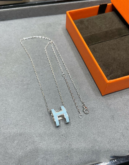 [⭐Hyrra Jewelry]POP H SKY BLUE NECKLACE