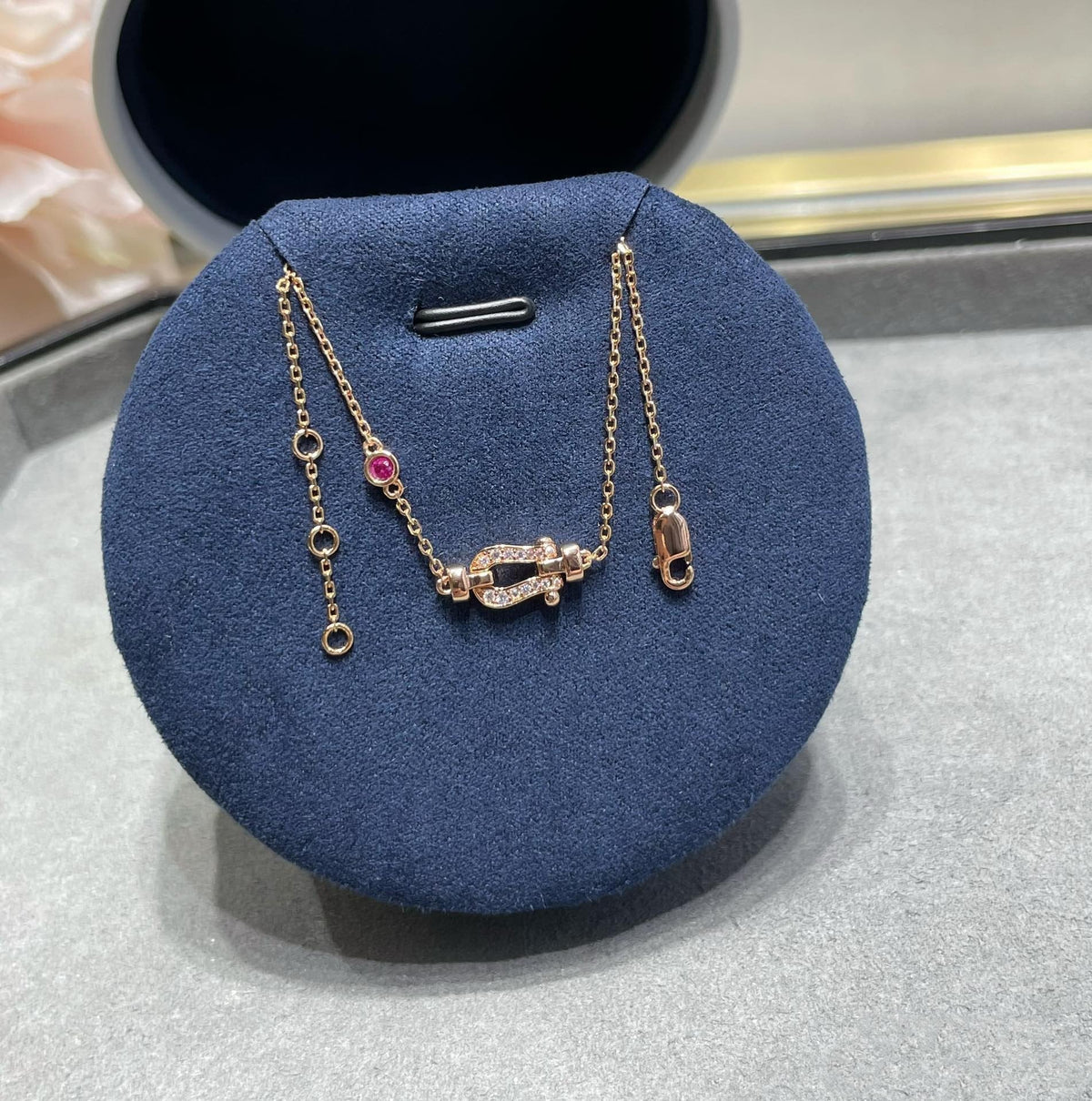 [⭐Hyrra Jewelry]FORCE 10 DIAMOND CHAIN LINK PINK GOLD BRACELET
