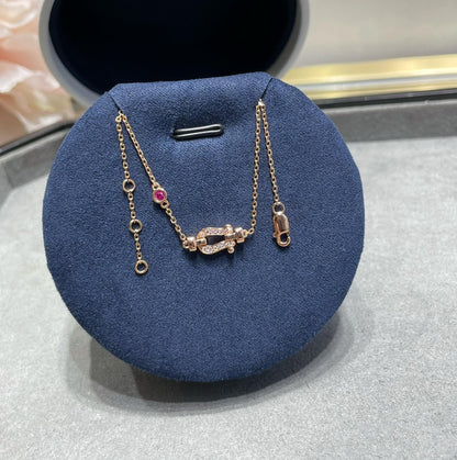 [⭐Hyrra Jewelry]FORCE 10 DIAMOND CHAIN LINK PINK GOLD BRACELET