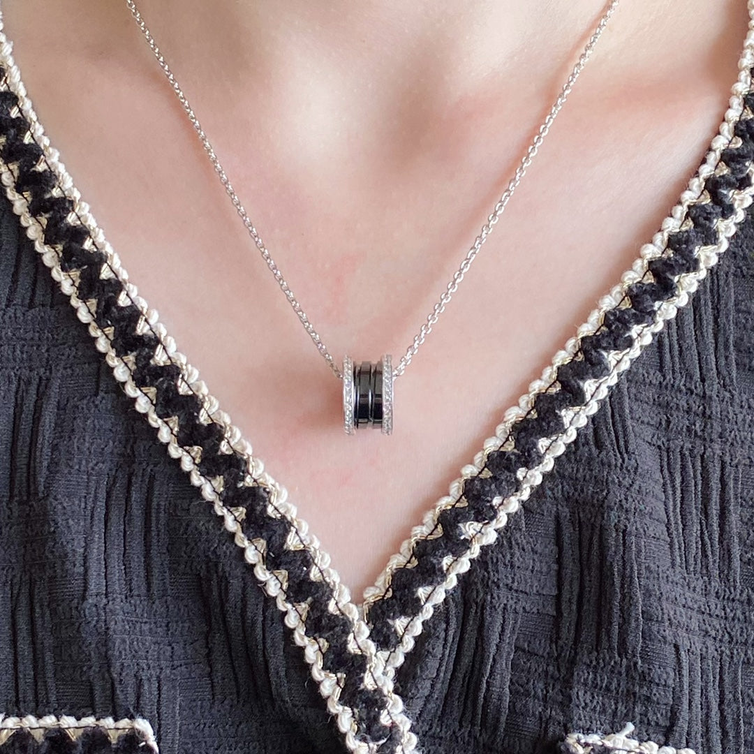 [⭐Hyrra Jewelry]ZERO 1 DIAMOND CERAMIC NECKLACE
