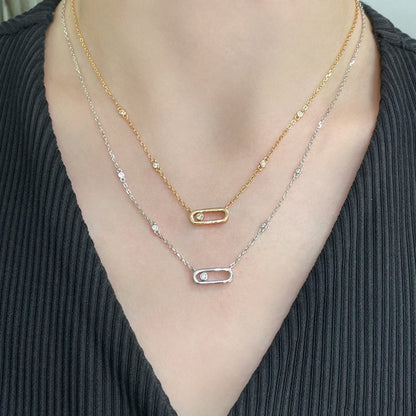 [⭐Hyrra Jewelry]MOVE UNO DIAMOND NECKLACE