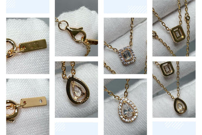 [⭐Hyrra Jewelry]MY TWIN 2 ROW DIAMOND NECKLACE