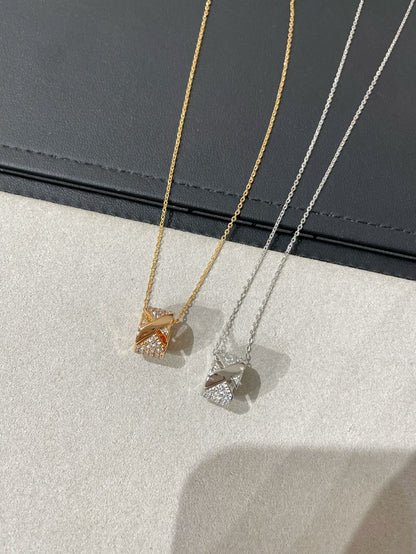 [⭐Hyrra Jewelry]LIENS EVIDENCE DIAMOND PAVED NECKLACE