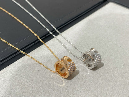 [⭐Hyrra Jewelry]LIENS EVIDENCE DIAMOND PAVED NECKLACE