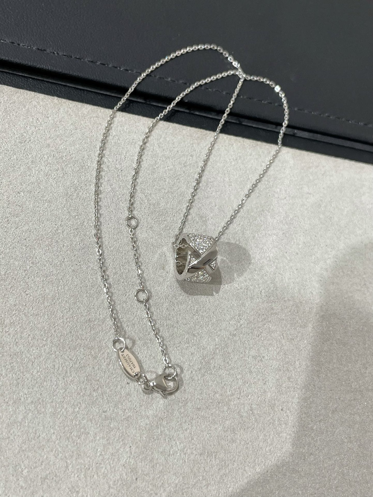 [⭐Hyrra Jewelry]LIENS EVIDENCE DIAMOND PAVED NECKLACE