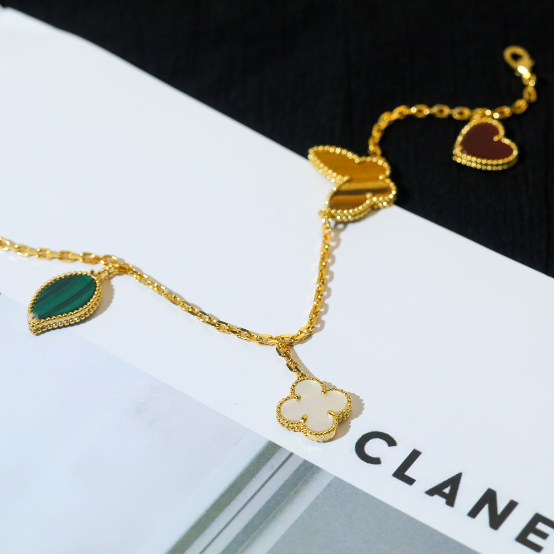 [⭐Hyrra Jewelry]LUCKY SPRING 5 MOTIF GOLD BRACELET