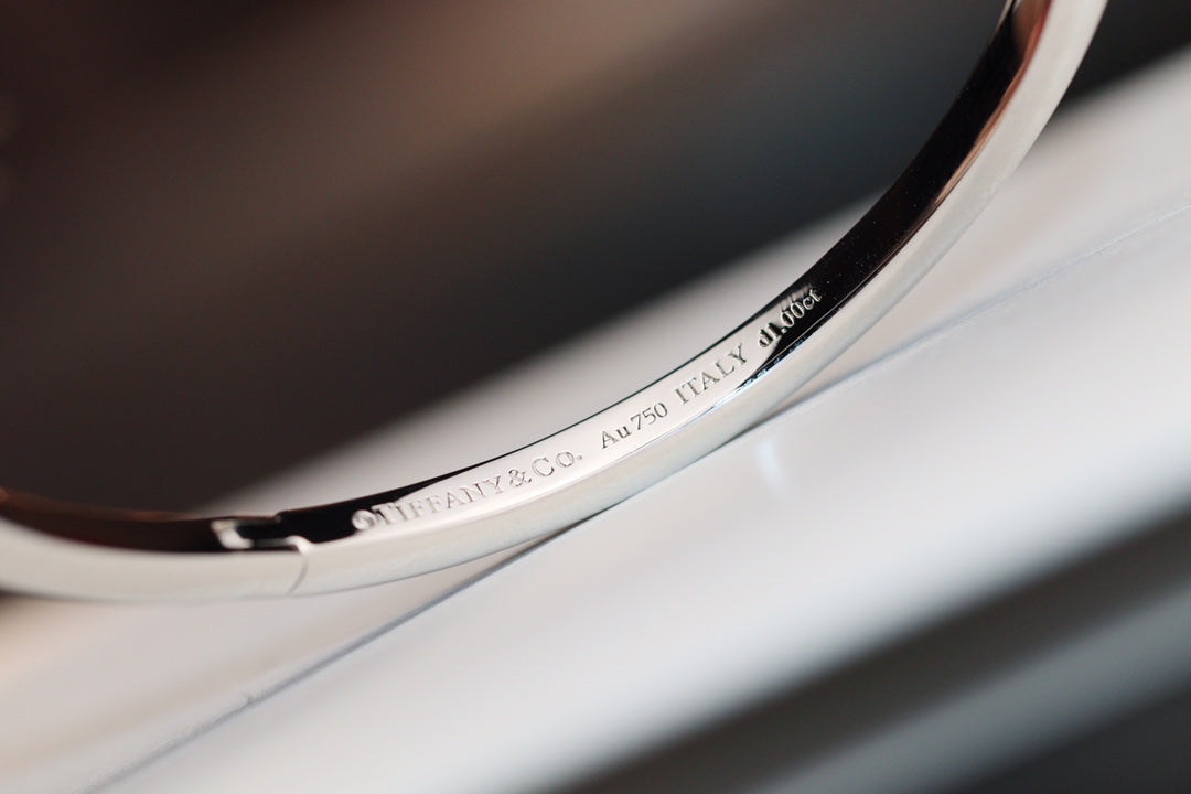 [Hyrra Jewelry]NARROW T1 HINGED BANGLE DIAMOND SILVER