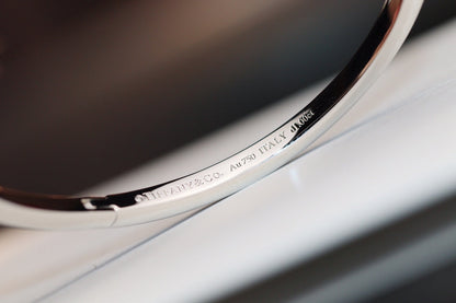 [Hyrra Jewelry]NARROW T1 HINGED BANGLE DIAMOND SILVER