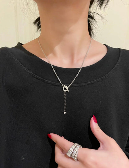 [⭐Hyrra Jewelry]FINESSE SILVER DIAMOND NECKLACE