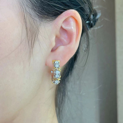 [Hyrra Jewelry]SCHLUMBERGER GOLD DIAMOND EARRINGS