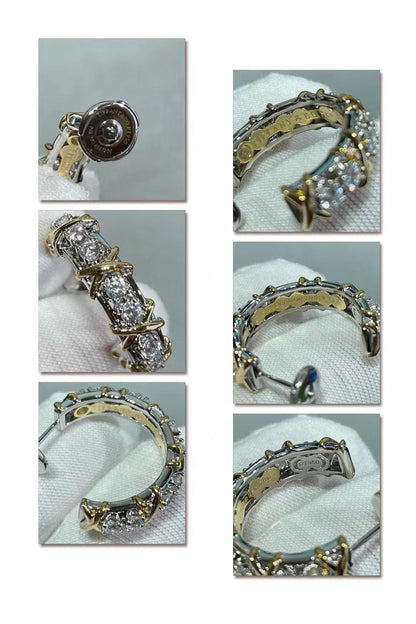 [Hyrra Jewelry]SCHLUMBERGER GOLD DIAMOND EARRINGS