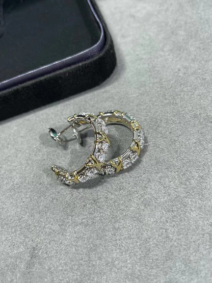 [Hyrra Jewelry]SCHLUMBERGER GOLD DIAMOND EARRINGS