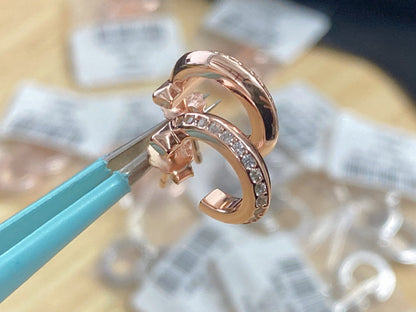 [Hyrra Jewelry]T1 HOOP DIAMOND EARRINGS