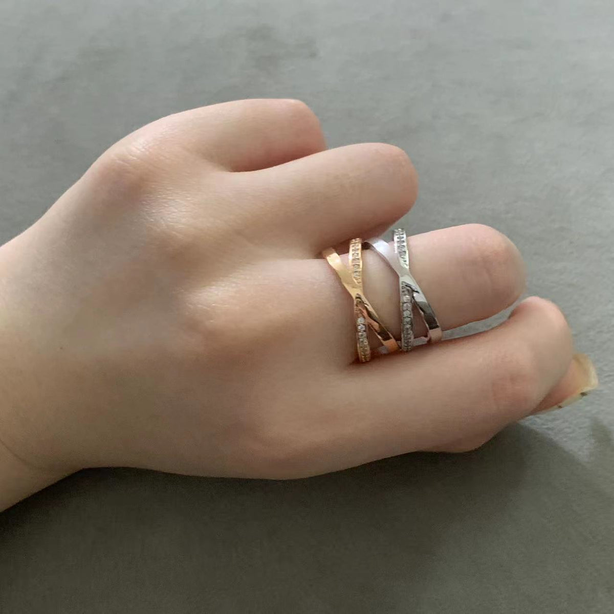 [Hyrra Jewelry]ATLAS X DIAMOND RING