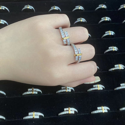 [Hyrra Jewelry]EDGE GOLD SILVER DIAMOND RING