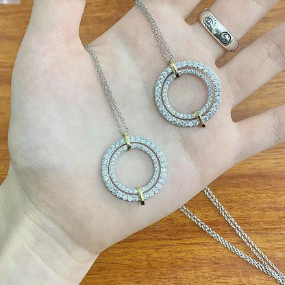 [Hyrra Jewelry]EDGE DIAMOND GOLD SILVER NECKLACE