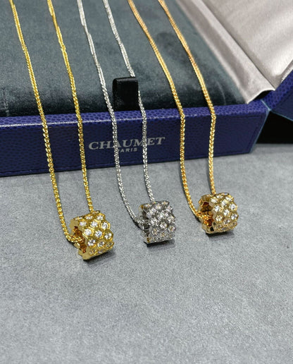[⭐Hyrra Jewelry]BEE LOVE DIAMOND PAVED 3 ROW NECKLACE