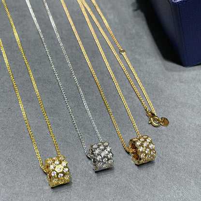 [⭐Hyrra Jewelry]BEE LOVE DIAMOND PAVED 3 ROW NECKLACE