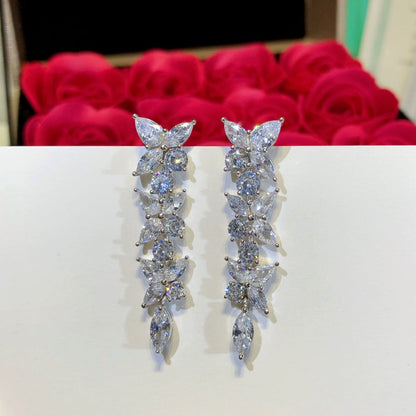 [Hyrra Jewelry]VICTORIA SILVER DIAMOND DROP EARRINGS
