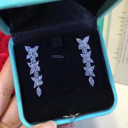 [Hyrra Jewelry]VICTORIA SILVER DIAMOND DROP EARRINGS