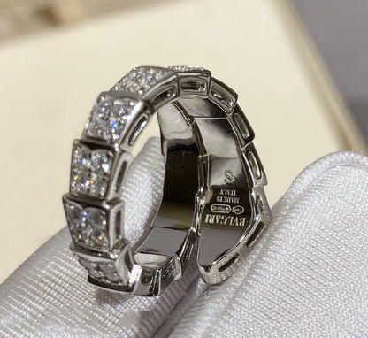 [⭐Hyrra Jewelry]SERPENTI RING SILVER DIAMOND PAVED