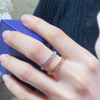[⭐Hyrra Jewelry]BEE LOVE DIAMOND PAVED SMALL RING