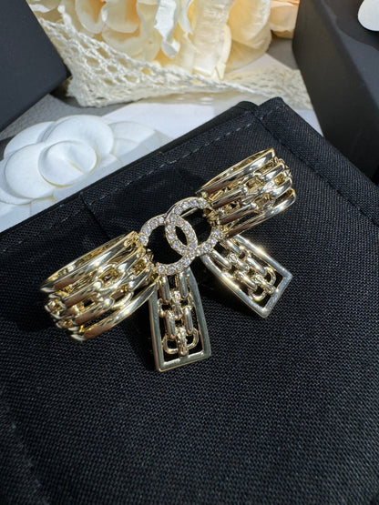 [⭐Hyrra Jewelry]25K Hollow Bow Brooch